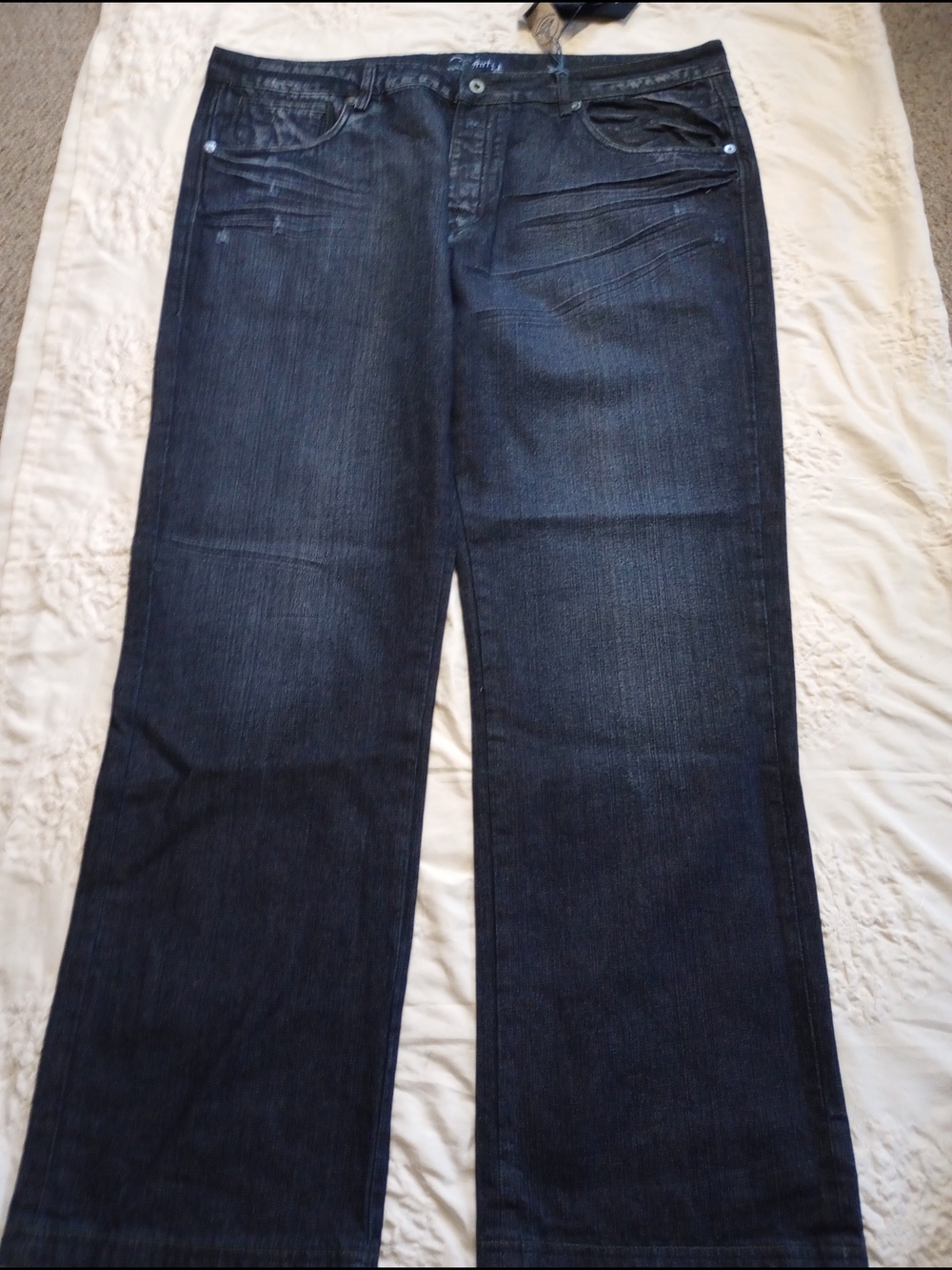 Antik Eastwood Dark Blue 5 Pocket Western Bootcut Jeans Size 42x34